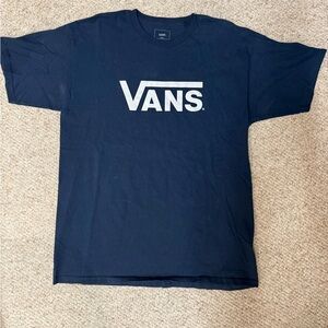 Mens Vans Navy Blue Short Sleeve T shirt Size Large